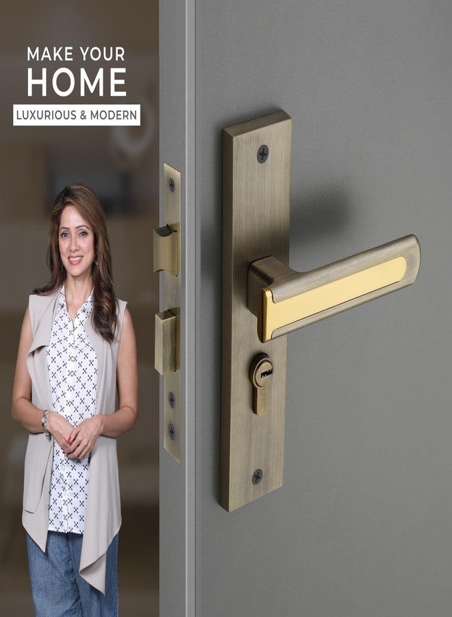 LAPO Heavy Duty Mortise Lock Set - Main Door Handle Lock with 60mm Cylinder, 45x45mm Lock Body, Key Lock for Home, Office, Hotel, Bedroom (Antique Finish, 3 Years Warranty) Cy-167 - Image 2